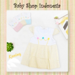 large PD607 Rok Bayi Import Baju Bayi Perempuan Import Murah Crown Kuning